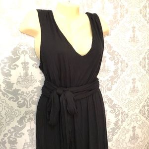 NWOT ModCloth Black maxi dress with sashes